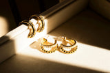 Moti Gold Double Hoops