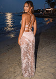 Sweetest Soul Floral Embellished Maxi Dress Pink