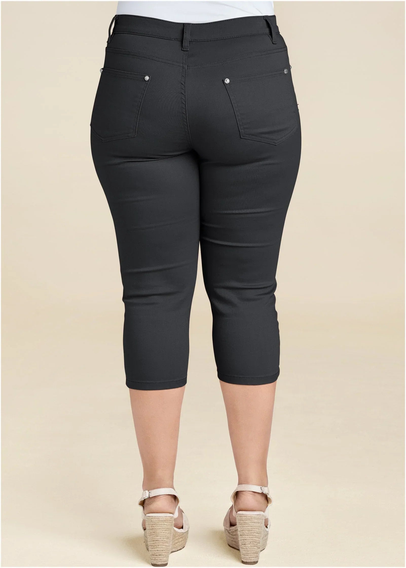 Cindy Capri Jeans Black