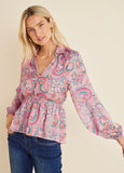 High Low Blouse Venetian Paisley