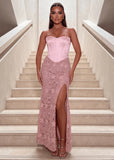 Love Me Softly Lace Bow Gown Pink