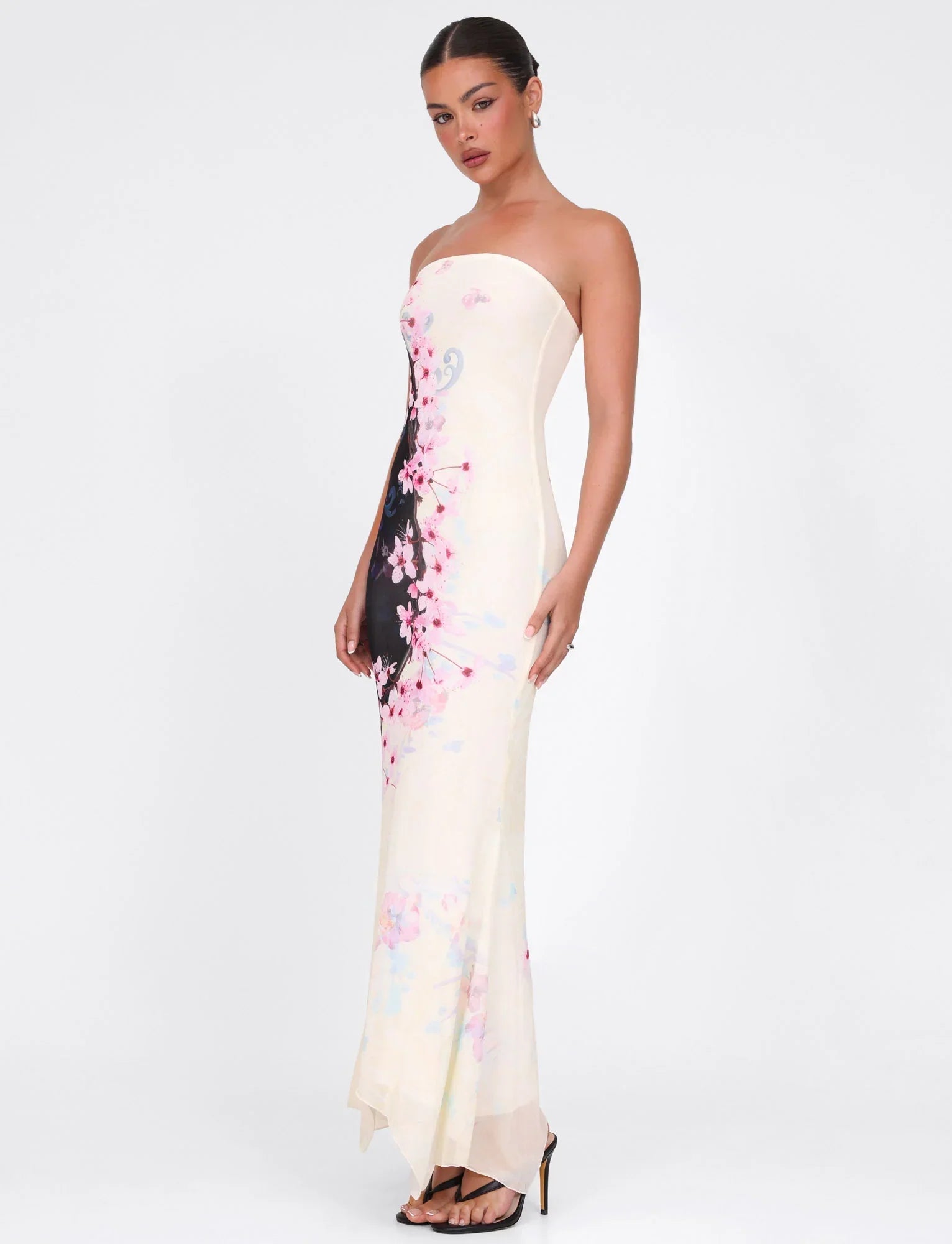 LILLIAN MAXI DRESS MULTI FLORAL CHERRY BLOSSUM
