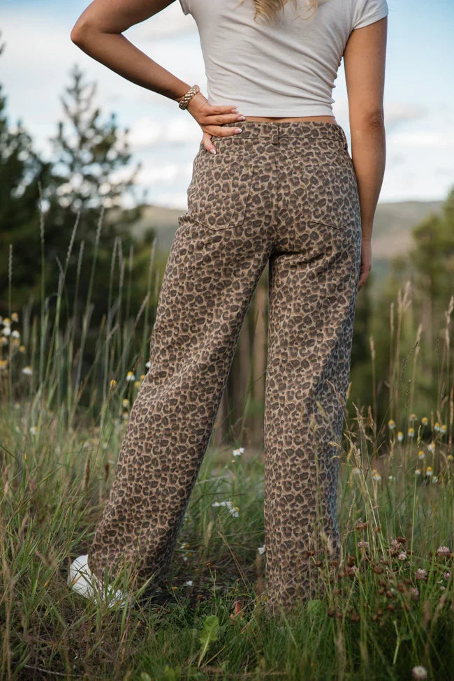 Wild Things Leopard Wide Leg Pants SALE