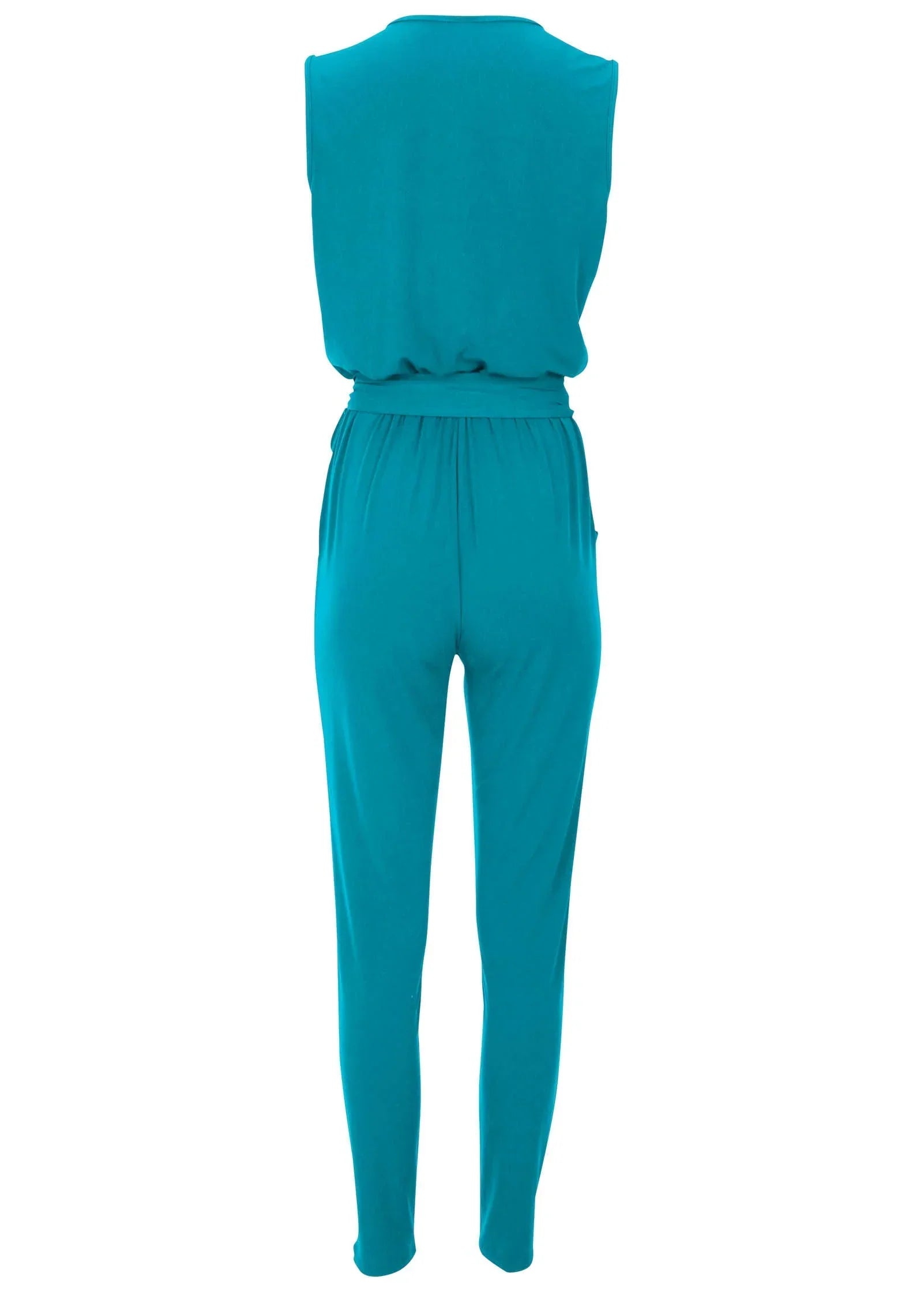 Wrap Tie Jumpsuit Teal