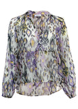 Chiffon Printed Blouse Desert Ikat