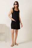 Posh Button Linen Dress