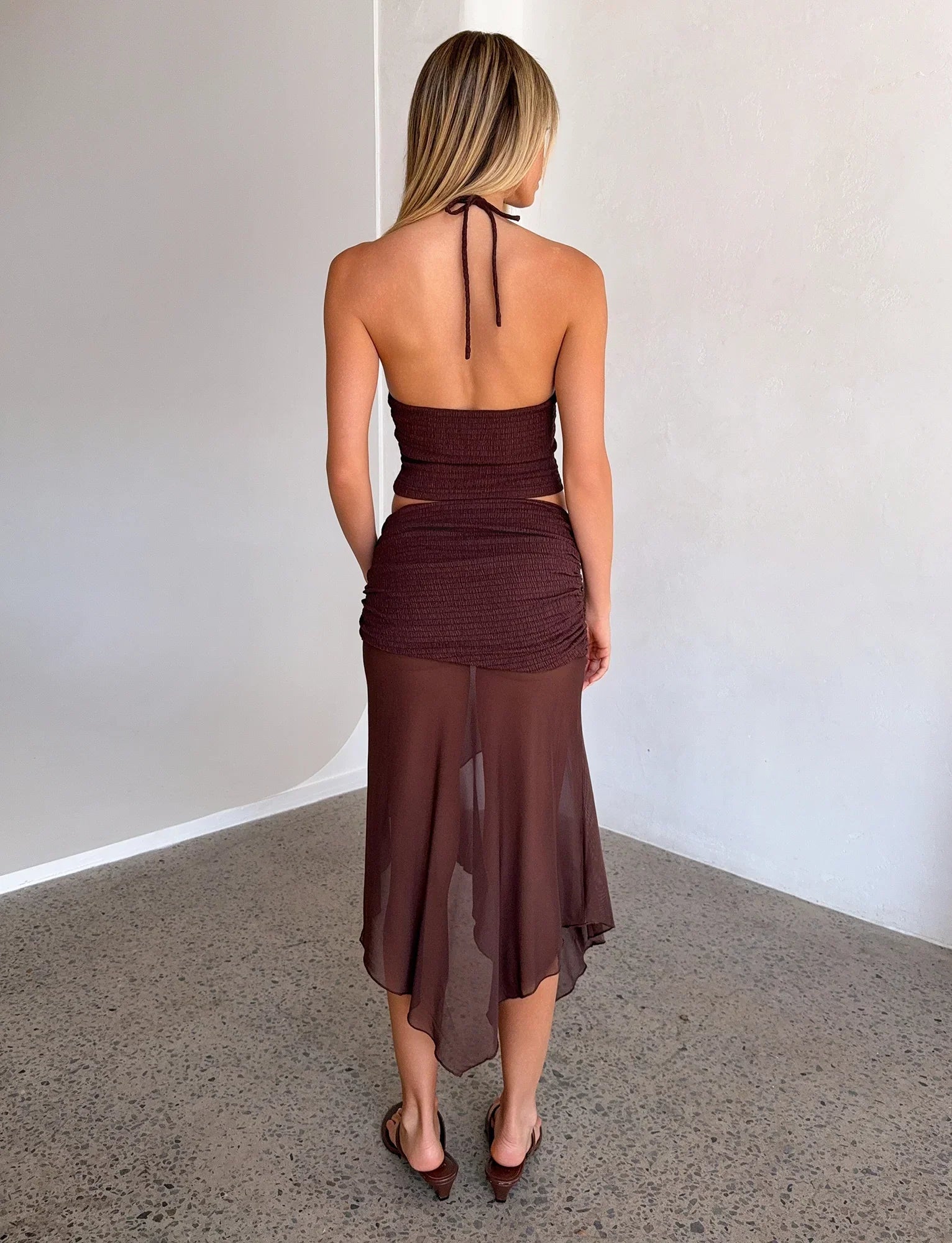 ZINNIA MIDI SKIRT CHOCOLATE