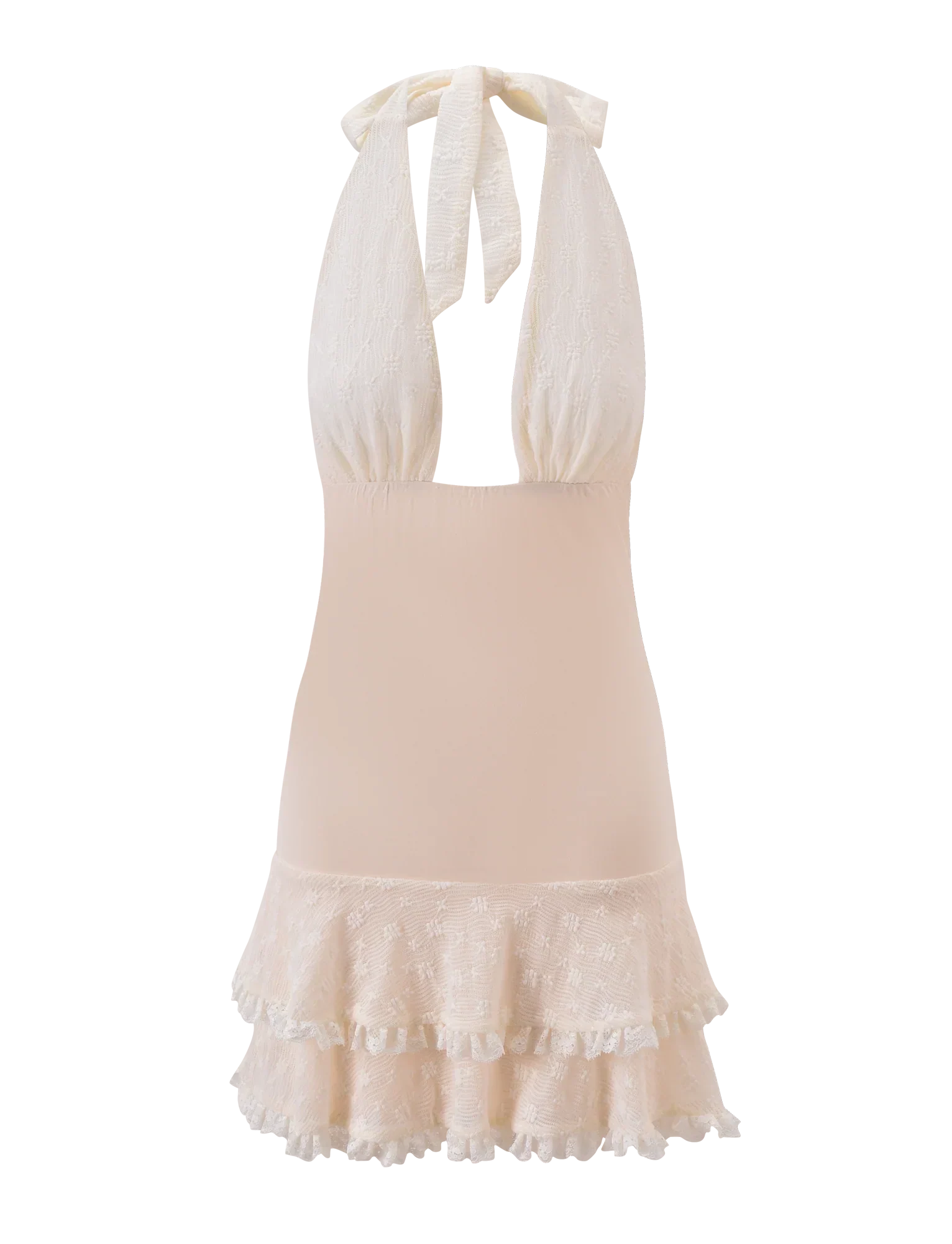 ANOUK RUFFLE MINI DRESS CREAM