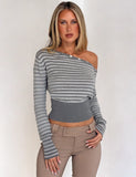 TYLA JUMPER GREY STRIPE