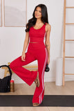 Daily Dash Cherry Red Flare Leggings SALE