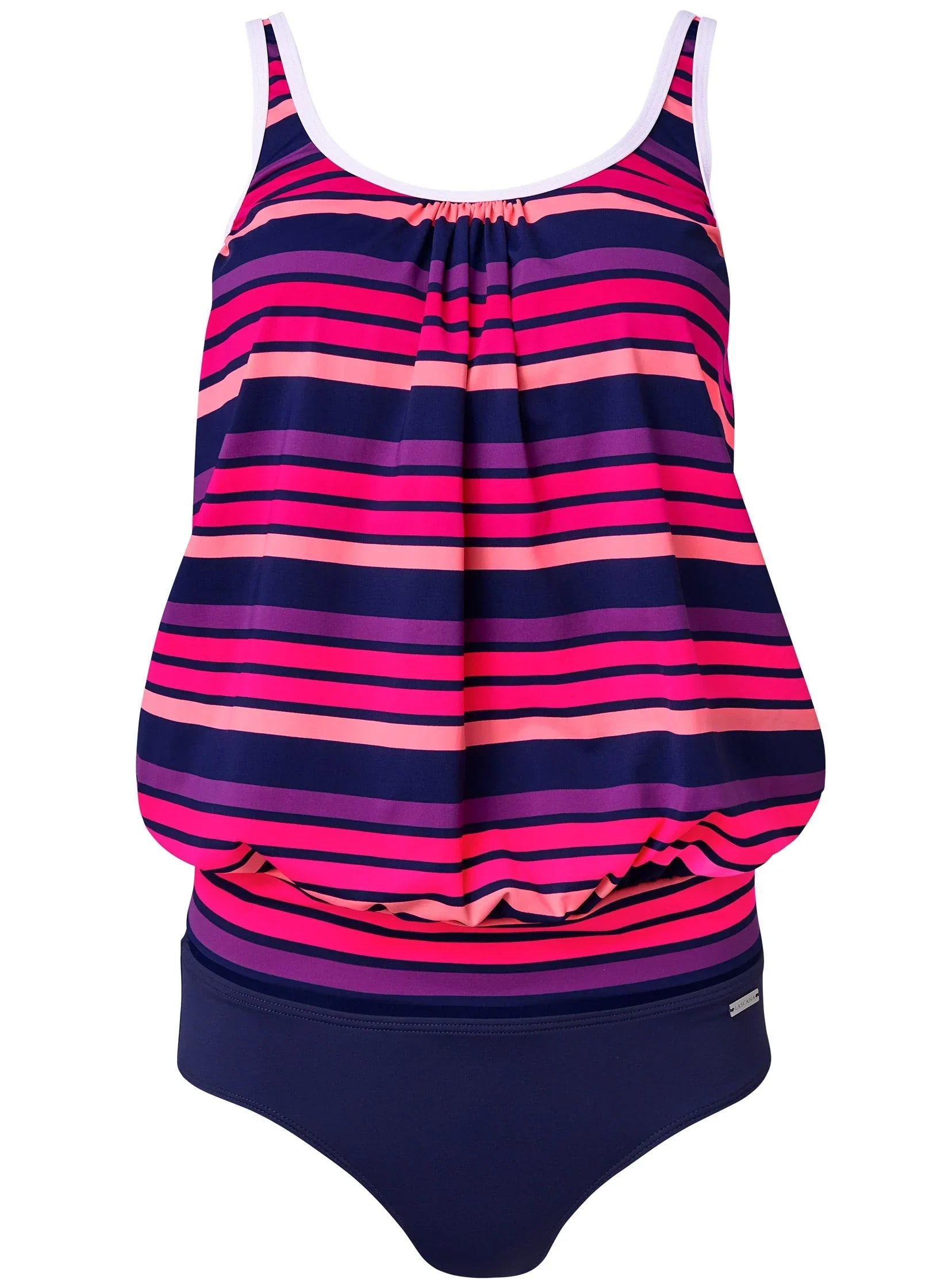 Blouson Tankini Top Set Sunburst Stripe