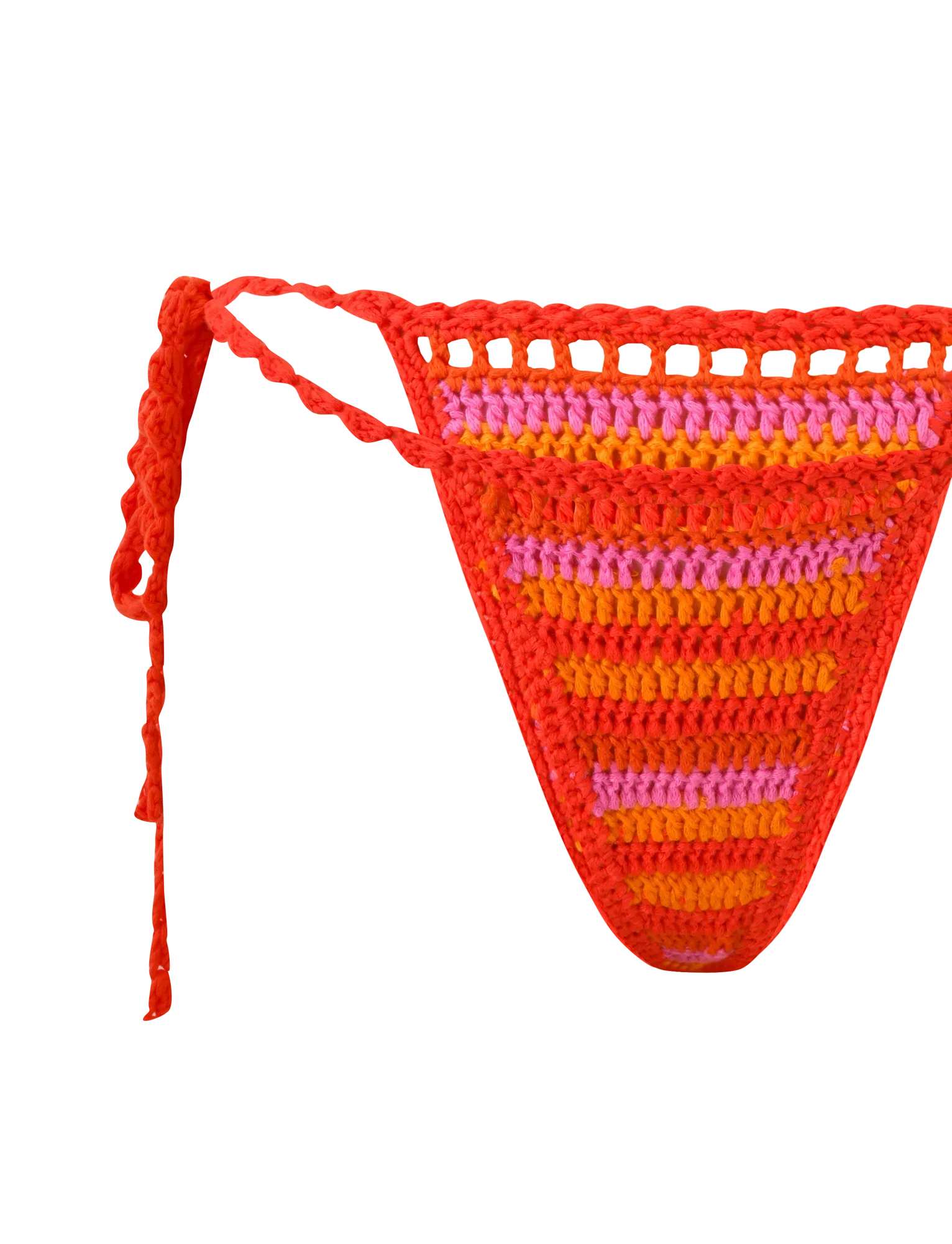 CORA BIKINI BOTTOM SUNSET TROPICAL STRIPE