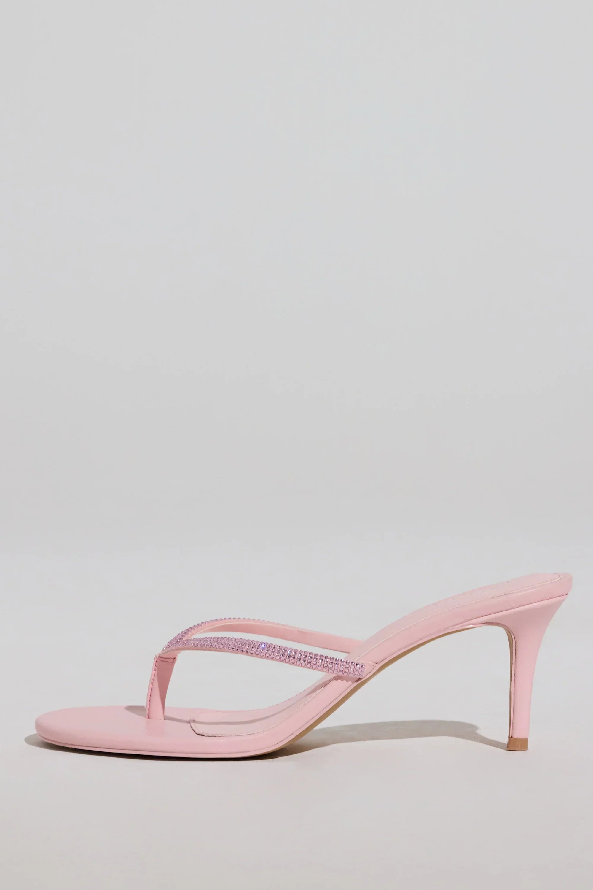 Heeled Sandal in Blush Pink
