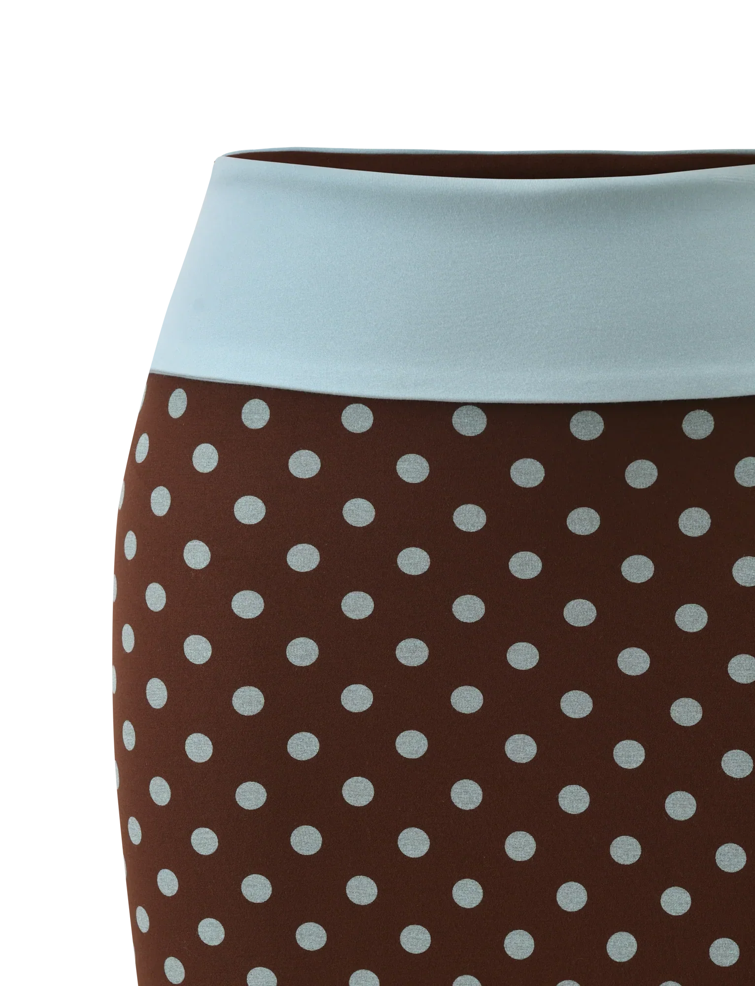 IMOGEN MINI SKIRT BROWN AND BLUE POLKA DOT