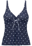 Dot Tankini Top Set Striped Polka Dot