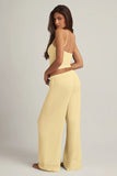 Modal Mid Rise Pyjama Trousers in Pastel Yellow