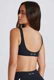 Soft Active Twist Front Sports Bra in Black