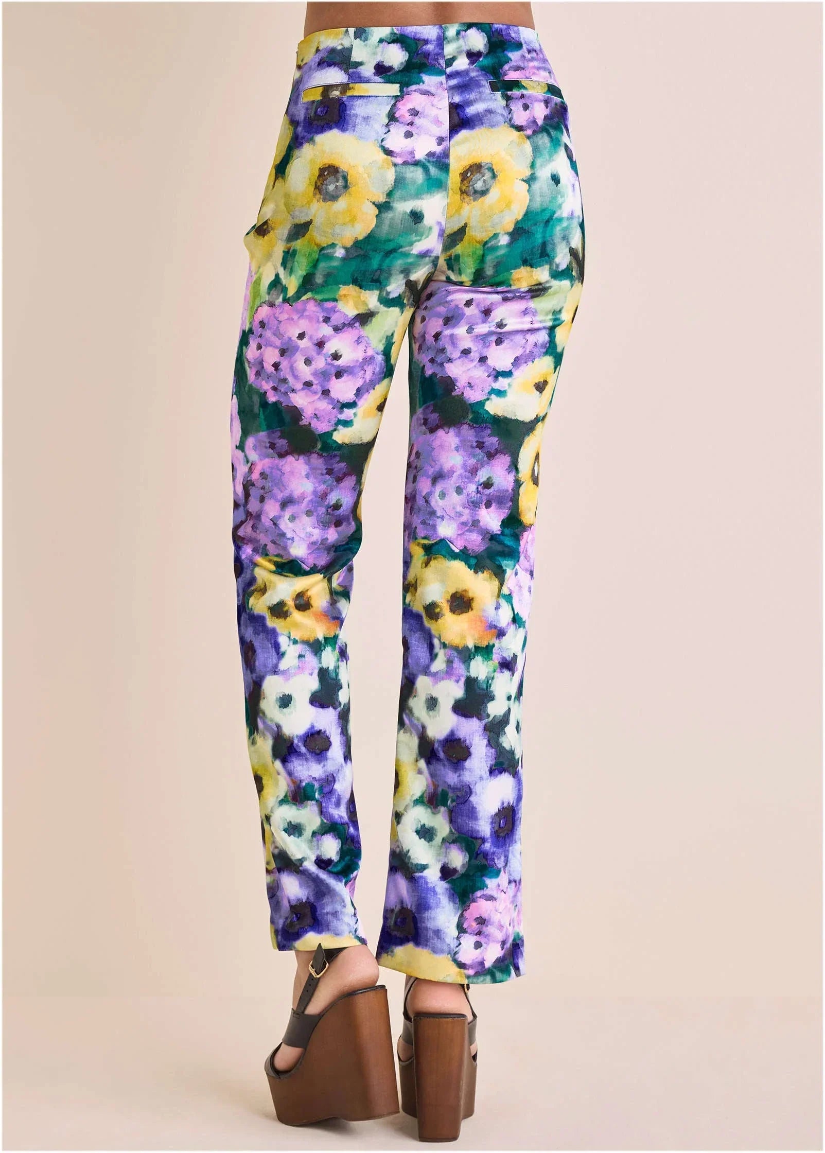Satin Flare Pant Monets Garden