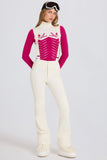 Waterproof High Rise Salopettes with Suspenders in Ice