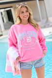 Poolside Reading Club Pink Graphic Sweatshirt