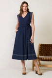 Whitley Contrast Stitch Midi Dress