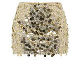Nostalgic Nights Sequin Mini Skirt Gold