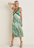Lace Trim Midi Dress Ethereal Paisley