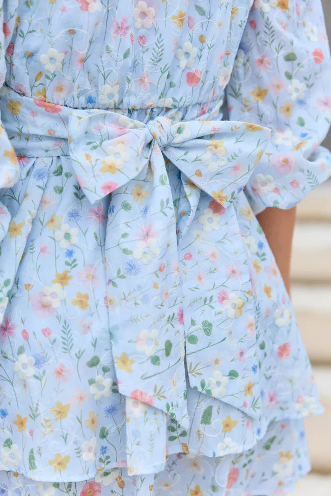 Elizabeth Blue Floral Dress