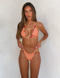 FINLEA REVERSIBLE BIKINI BOTTOM RED YELLOW DOT AND STRIPE
