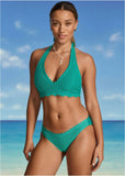 Crochet Anguilla Bikini Top Tropical Green