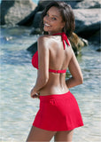Goddess Push Up Halter Top Red Hot