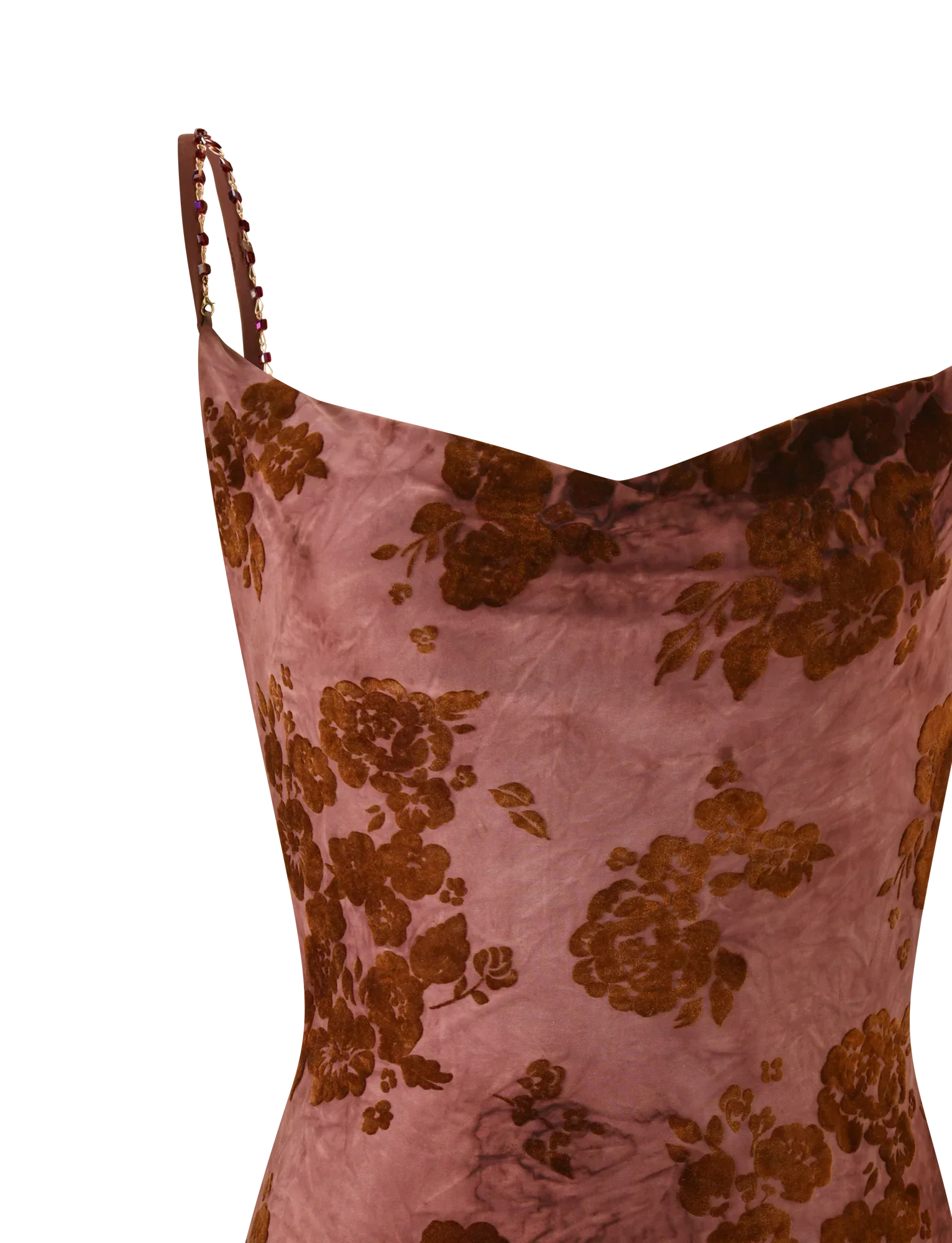 SPARROW MINI DRESS CHOCOLATE BURNOUT