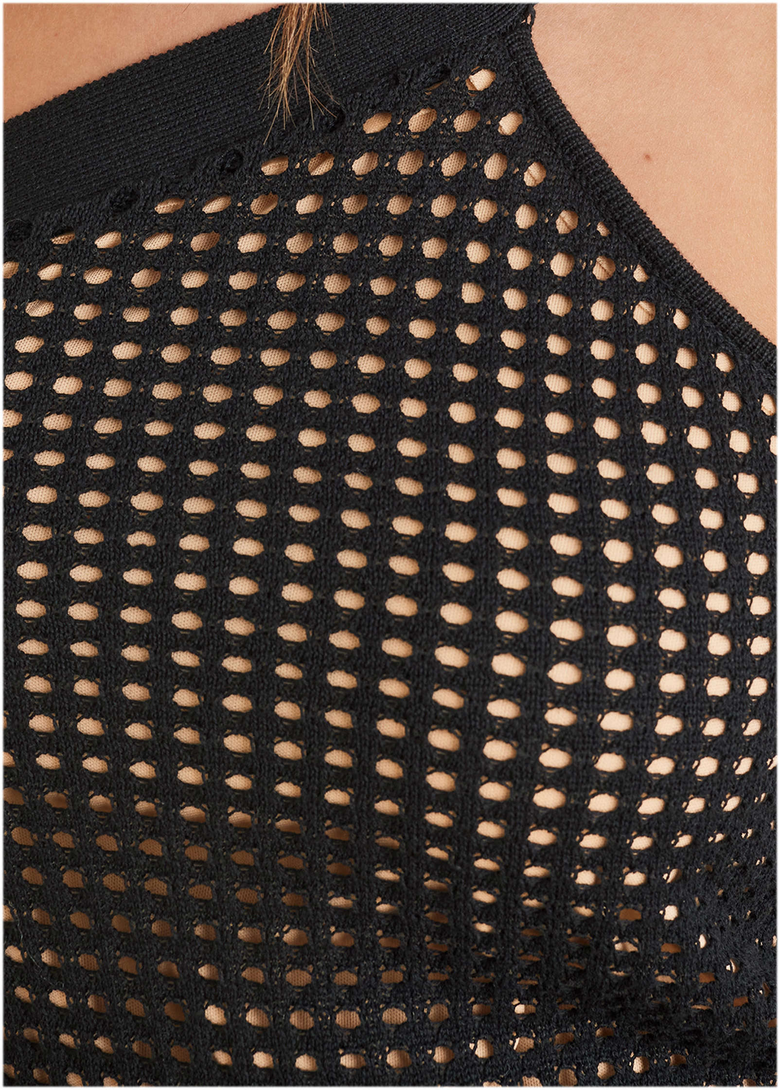 One Shoulder Sweater Dress Jet Black