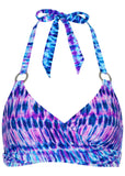 Laguna Wrap Underwire Top Blurred Leopard Stripe