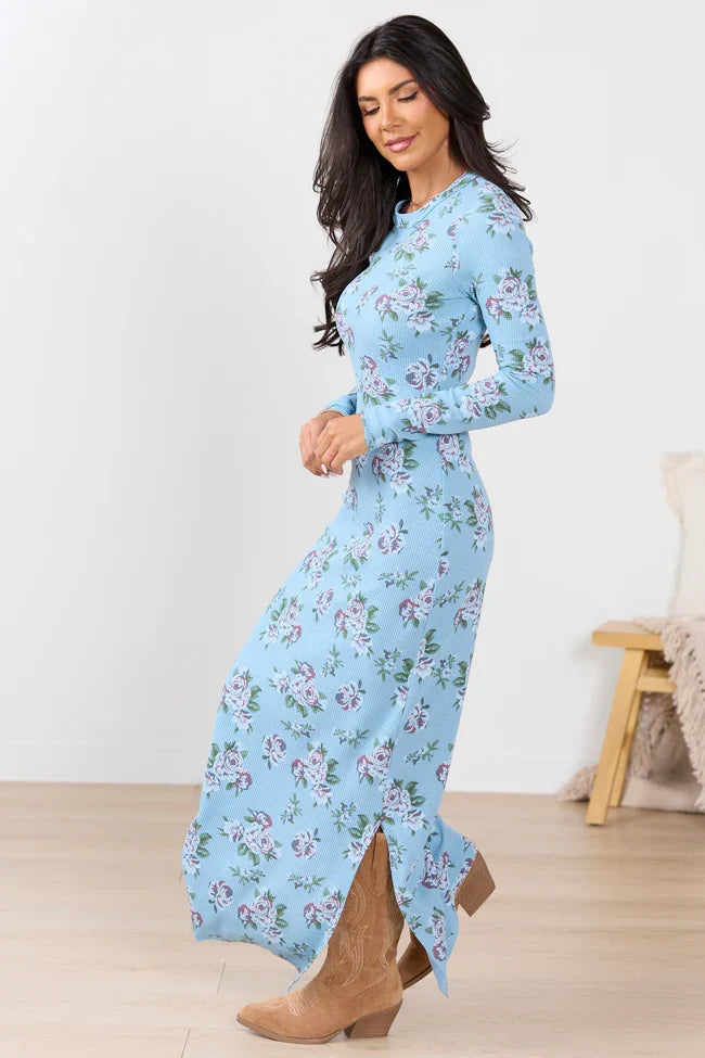 Morgan Blue Floral Maxi Dress