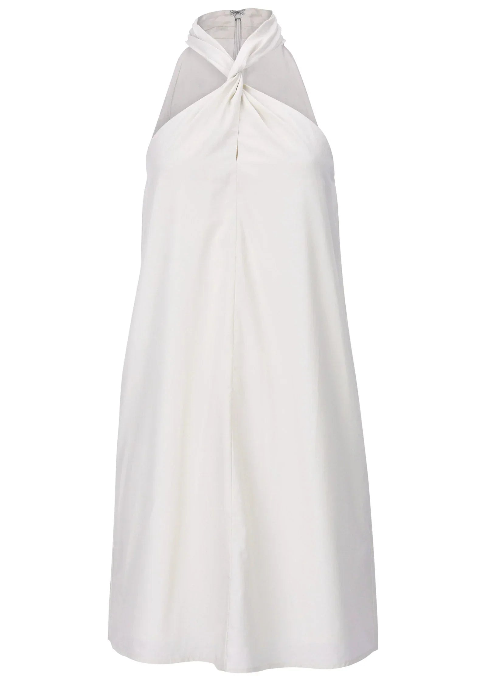 Twist Halter Dress Cloud Dancer