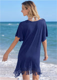 Flamingo Dress Cover Up Ultramarine Blue
