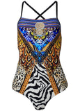 Strappy Low Back One Piece Jungle Queen