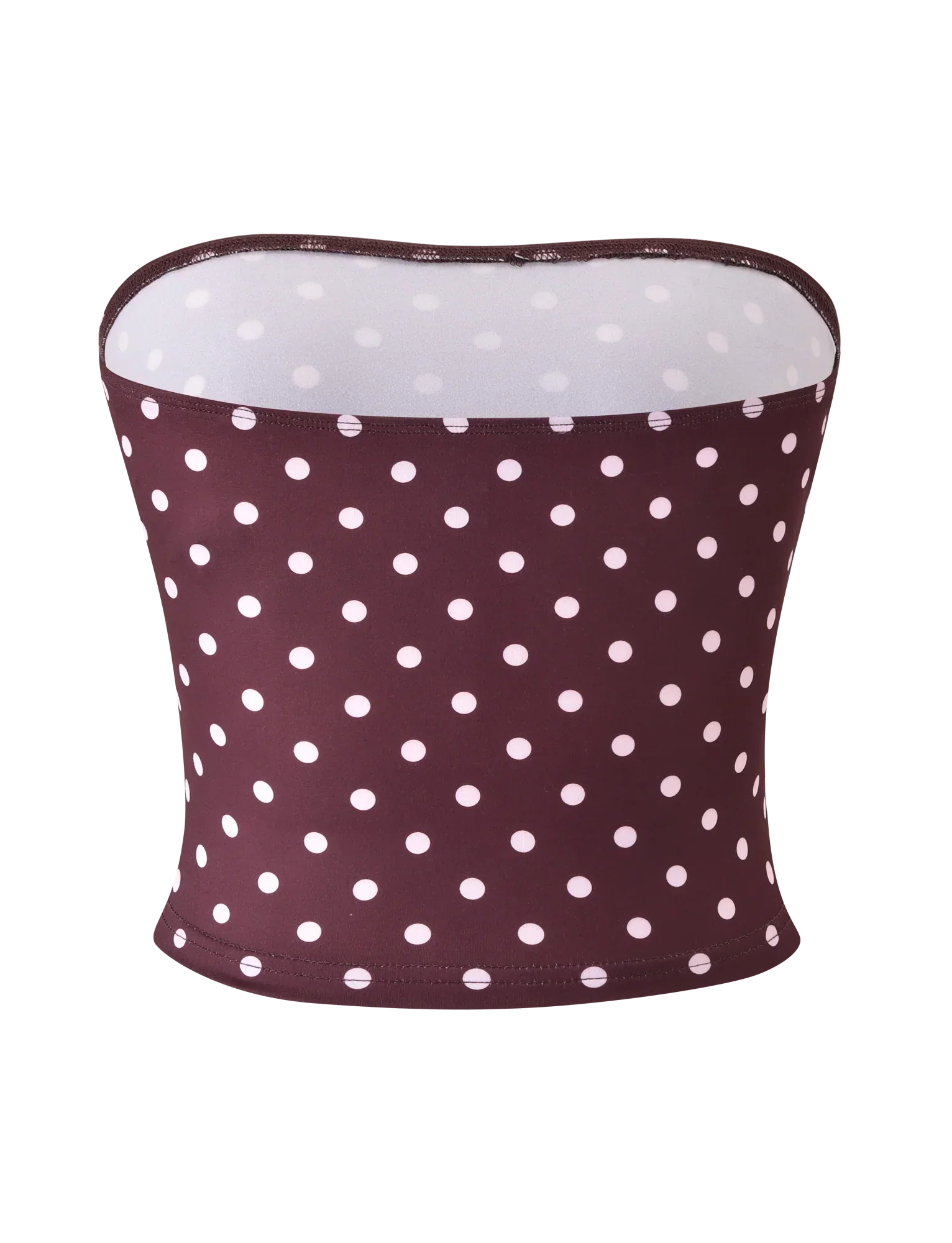 VALI POLKA DOT TOP CHOCOLATE PINK DOT