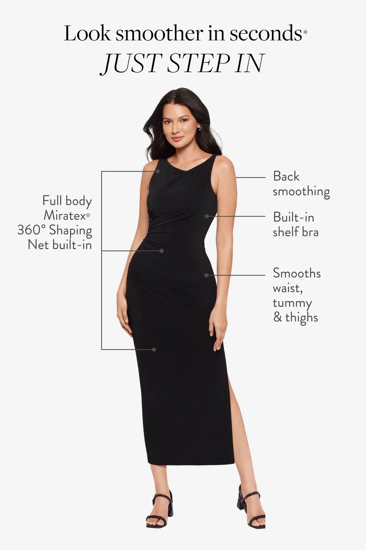 Maxi Shaping Dress in Black