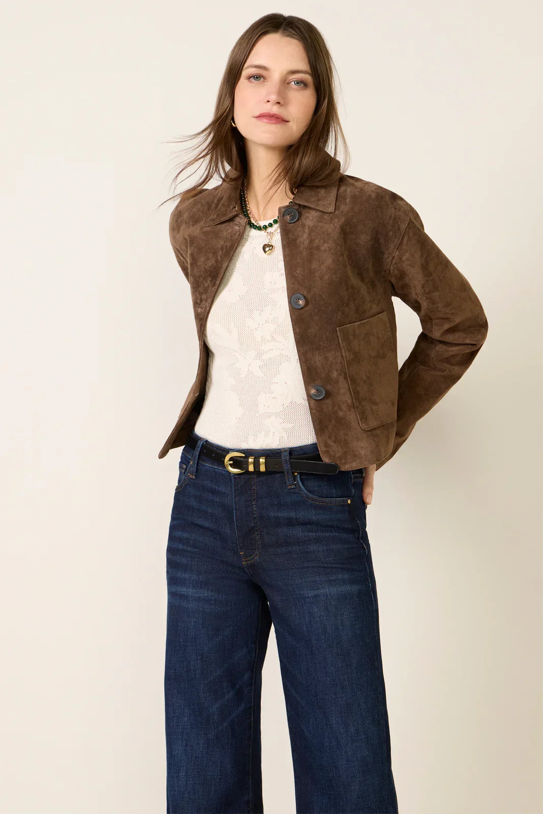 Crop Suede Jacket