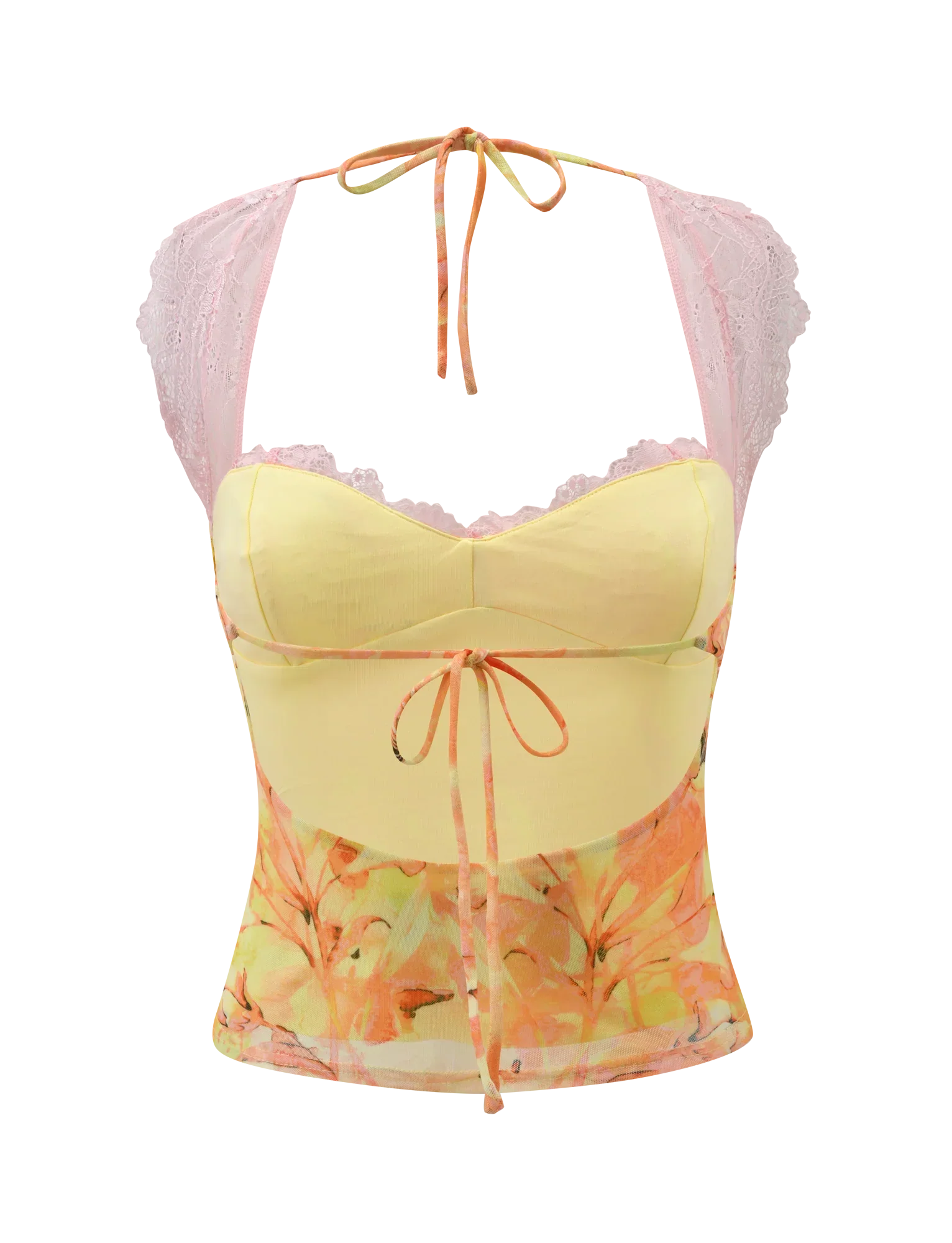 DUNE MESH TOP CREAMSICLE