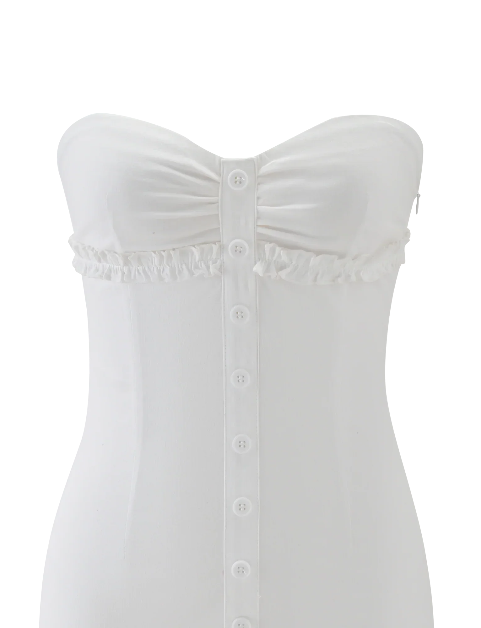 KITTIE STRAPLESS DRESS WHITE