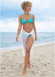 Twist Front Mesh Cover Up White