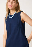 High Neck Shift Mini Dress