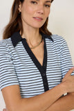 Catie Ribbed Polo Top