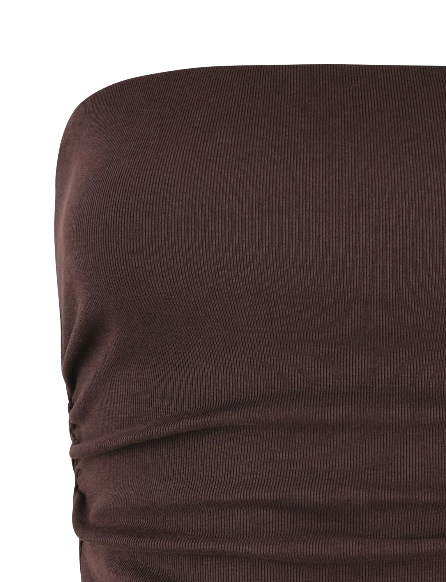 HARRIETT RIB TOP BROWN CHOCOLATE