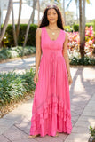 Lucky To Have You Pink Sleeveless Maxi Dress