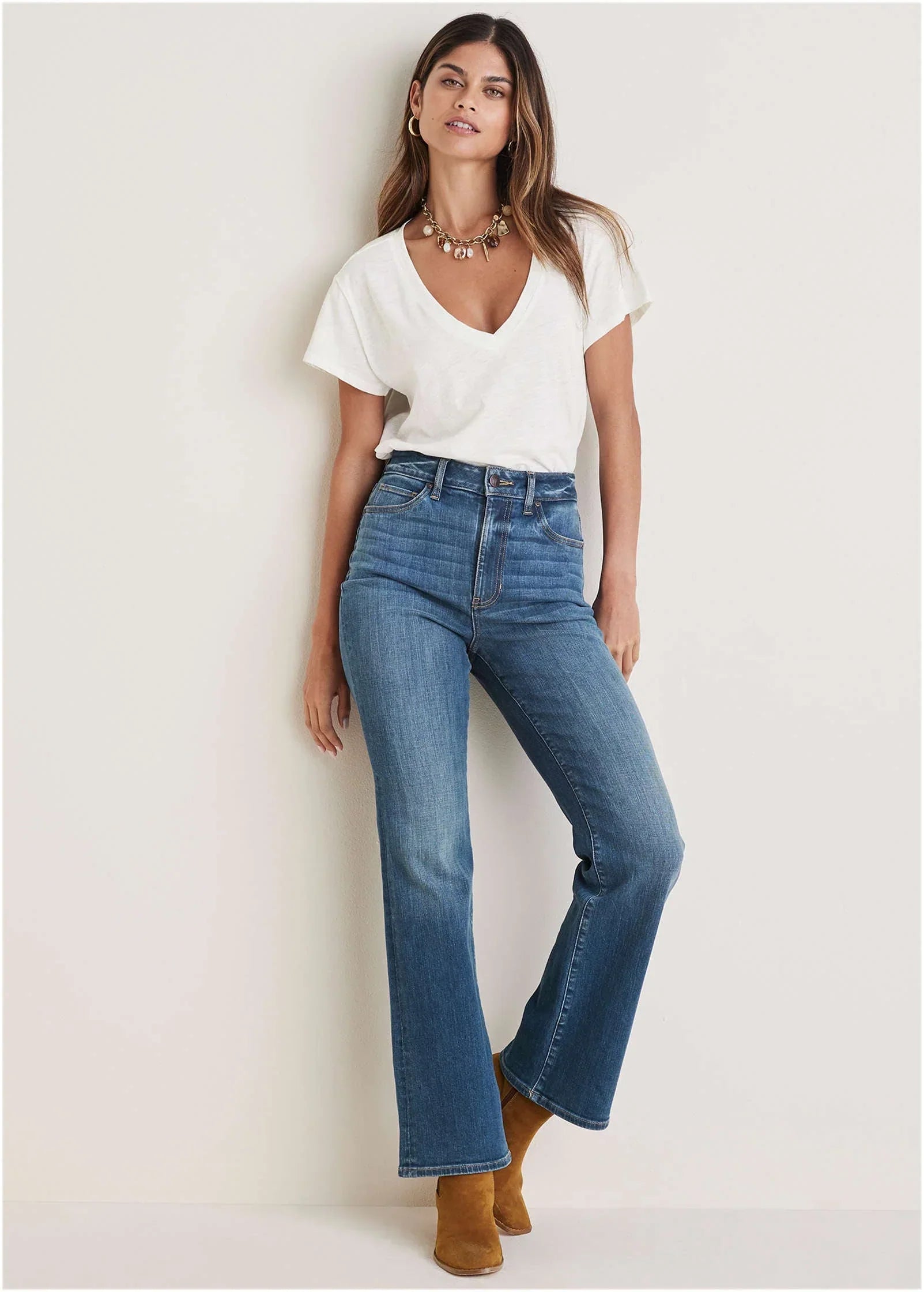 Penelope Modern Flare Jeans Medium Wash