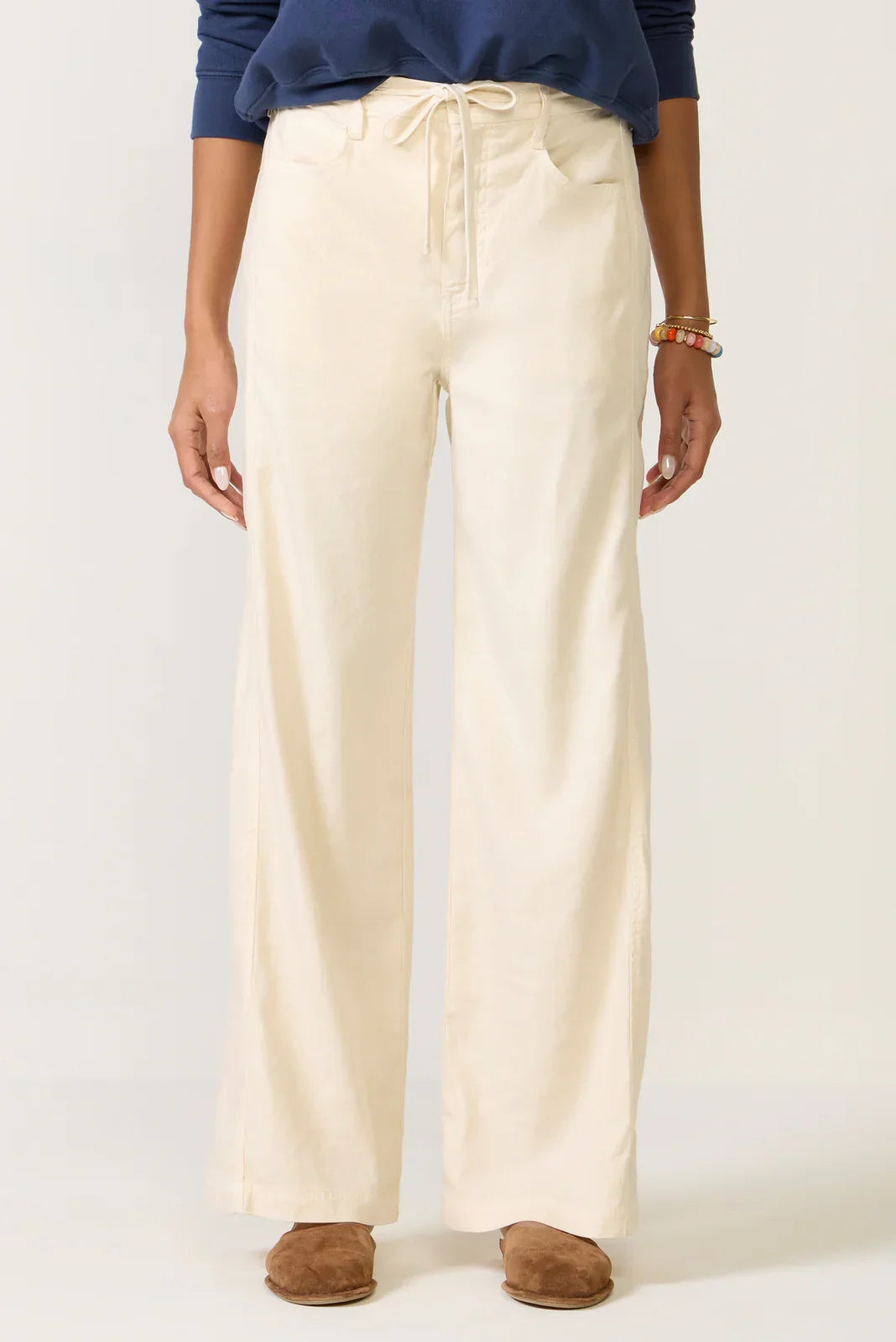 Joelle Stretch Linen Trouser with Tie Waist